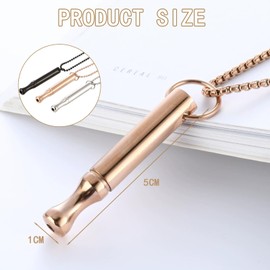 AYNKH 3PCS Mindful Breathing Necklace, Anxiety Relief Necklace, Portable Whistle Breathlace Exercises Anxiety Necklace Gift for Women Men Meditation