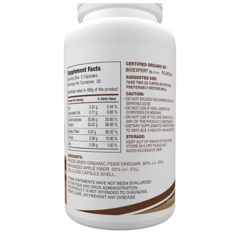 Treecores Minerals And Detox -Freeze Dried Organic Pear Vinegar 60