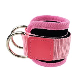 WOONEKY 1Pc Pink Ankle Strap for Fitness Resistance Band Durable Elastic Buckle for Leg and Hip Training for Gym Workouts Office Exercises and Travel