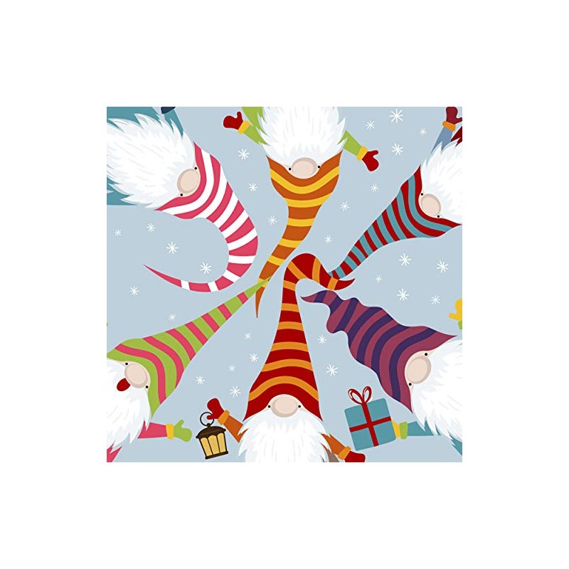 20 Lunch Napkins Gnome as Santa Claus 33 cm