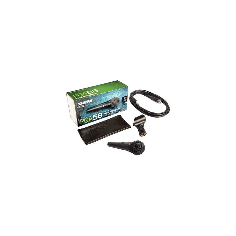 Shure Micrófono para Voces PGA58, Incluye Cable XLR-1/4