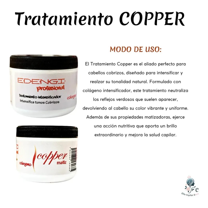 Kit Shampoo 1lt Copper + Tratamiento Intensificador Copper