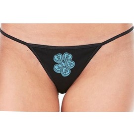 Knaughty Knickers Dirty Valentines Day Heart Candies Suggestive Fun Gift Black String Thong Adult Flirty Fun