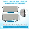 CartClan Golf Cart Foldable Tinted Windshield Suitable for 2018-UP EZGO