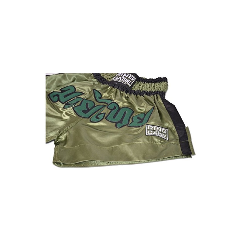 Muay Thai Shorts - Marine Green/Black (Large)