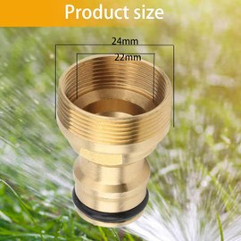2 Pack Universal Kitchen tap Connector Kitchen Mixer Hose Connector, tap to Garden Hose Connection Fitting, Kitchen Garden Watering tap Connector，22mm & 24mm Threaded Tap