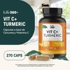 LIFE 360+ Vit C+ Turmeric Suplemento Alimenticio de Vitamina C
