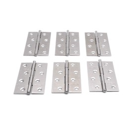Mcredy Hinge Silver Stainless Steel Door Hinges Cabinet Door Hinges Furniture Hinges 4-inch Hinges Pack of 6