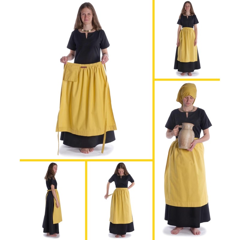 HEMAD Medieval Apron Cotton Model: Repanse, Yellow