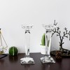 DONOUCLS 2-Pack Crystal Candlestick Holders, Clear Crystal Taper/Pillar Candles Holders,Table
