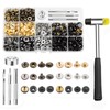 120 Set Leather Snap Fasteners Kit, 12.5mm Metal Snap Buttons