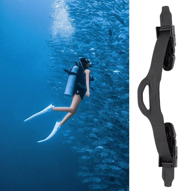 Fin Straps - Rubber Adjustable Fin Straps Replacement,Quick Release Non-Slip