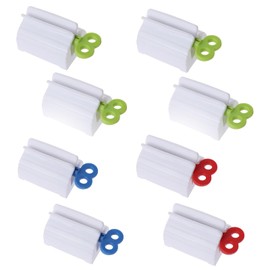 Toothpaste Squeezer - Set of 8 Tube Squeezers for All Tubes, Zahnpastapresse,Toothpaste Holder Toothpaste Seat Holder Tube Press for Toothpaste, Hand Cream, Bathroom Accessories (Red, Blue, Green)