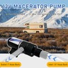 QUTUNI 12V Macerator Pump: Self-Priming, Run-Dry Protected for RV &