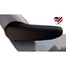 Car Console Covers Plus Made in USA Pair of Large Neoprene Armrest Covers Designed for Chrysler Pacifica Van Models 2017-2024 for Pull Down Armrest Black