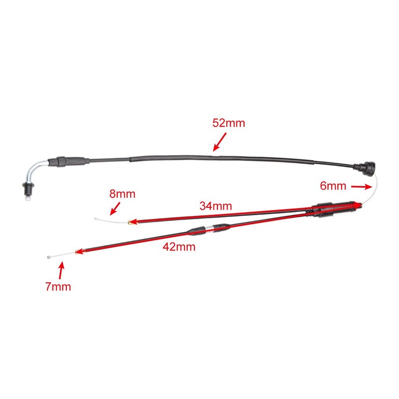 GOOFIT Throttle Gas Cable + Carburetor Carb for PY50 QT50