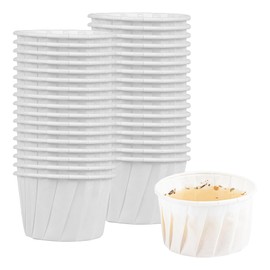 Restaurantware-Sustain 3.3 Ounce Portion Cups, 2000 Disposable Condiment Cups - Compostable, Versatile, White Paper Sample Food Cups, Stylish, For Serving Dips, Jams, Sauces, Nuts, And More