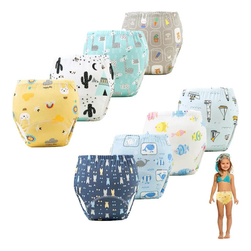 // Pack De 8 Calzoncillos Entrenadores Reutilizables For