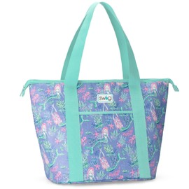 Swig Life Zippi Cooler, Insulated Cooler Bag, Collapsible Soft Cooler Tote Bag with Zipper, Large Insulated Tote Bag, Waterproof Beach Cooler for Drinks, BPA Free Food Safe Travel Cooler