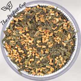 Genmaicha Tea (150g) Premium Style of Japanese Green Tea Loose Leaf with Roasted Rice China Sencha Aromatic Smooth Blend Low Caffeine Perfect Full Flavour Relaxing Closed in Dark Resealable Package