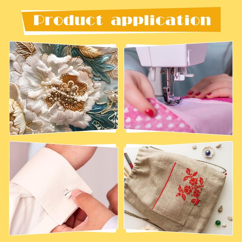 ZMAAGG White Thread for Sewing, Polyester Sewing Thread, 8 Rolls