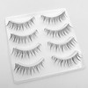 Mikiwi 4 Pairs Natural False Eyelashes Natural Transparent Eye Shapes