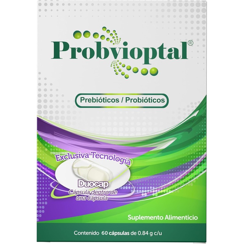 Bomuca - Probvioptal 60 Cápsulas, Probióticos y Prebióticos, 14,000 millones
