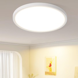 ZMH Ceiling Light LED Ceiling Light Bathroom Hallway Lamp Diameter 18 cm Rhombus Plate Bathroom Lamp Flat Eye Protection Round Hallway 15 W Ultra Thin Warm White Small Bathroom Lamp IP44 White for