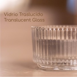 LIFEMINT , Set De 6 Portavelas De Vidrio + 12 Velas De Te, Decoración Elegante para Hogar y Centro De Mesa, Velas y Portavelas, Portavelas De Lujo para Sala y Eventos