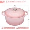 VORRINGARD Enameled Cast Iron Dutch Oven Pot with Lid, for