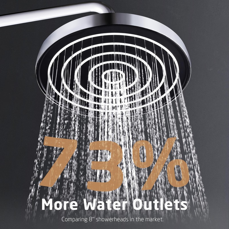 KES Rainfall Shower Head Rain Shower Head 9 inch Overhead