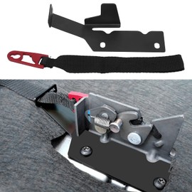 Camrusic Rear Seat Release with Nylon Strap Compatible with Ford F-150 F-250 F-350 Rear Seat Release Kit(Red)