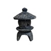 Solid Rock Stoneworks Small Round Concrete Pagoda Statue for Garden,