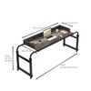 Overbed Table with 360° Wheels, Queen Size Mobile Bed Desk,