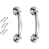 SISI UK Chrome Plated Victorian Bow Shaped Handles 150mm Bow