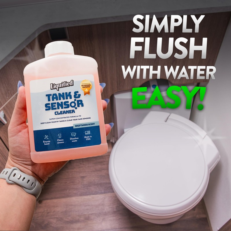 Liquified RV Sensor Treatment - RV Black Tank Sensor Cleaner,