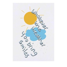 'Whatever The Weather You Bring Smiles' Temporary Tattoo - Water Resistant, Skin-Safe, Non-Toxic Transfer (TO00082671)