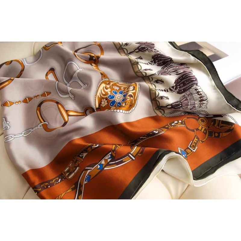 MEISEE 100% Pure Mulberry Silk Scarf 43”*43” Large Square Lightweight