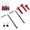 MUNEFE Fairing Bolts Kit, Motorcycle Fairing Bolt Kit, Red Aluminum