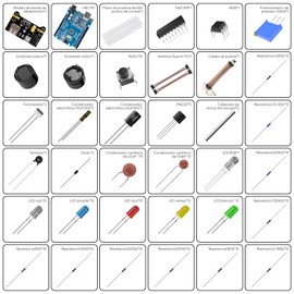 OCCULO Kit de Electronica, Protoboard, Potenciómetro, Cable de Puente, Resistores y Otro Kit de Componentes Electronicos