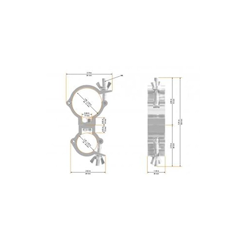 Global Truss Swivel Coupler 35-50/30/75kg - Half Coupler