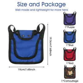 4Pcs Chicken Saddle for Hens, Chicken Apron with Elastic Adjustable Strap Poultry Saver Feather Protector for Back and Sides