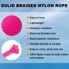 sourcing map Solid Braid Nylon Rope 3/8 Inch 50 Ft
