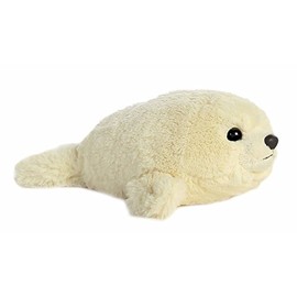 Aurora, 31384, Mini Flopsie Baby Harp Seal, Soft Toy, White