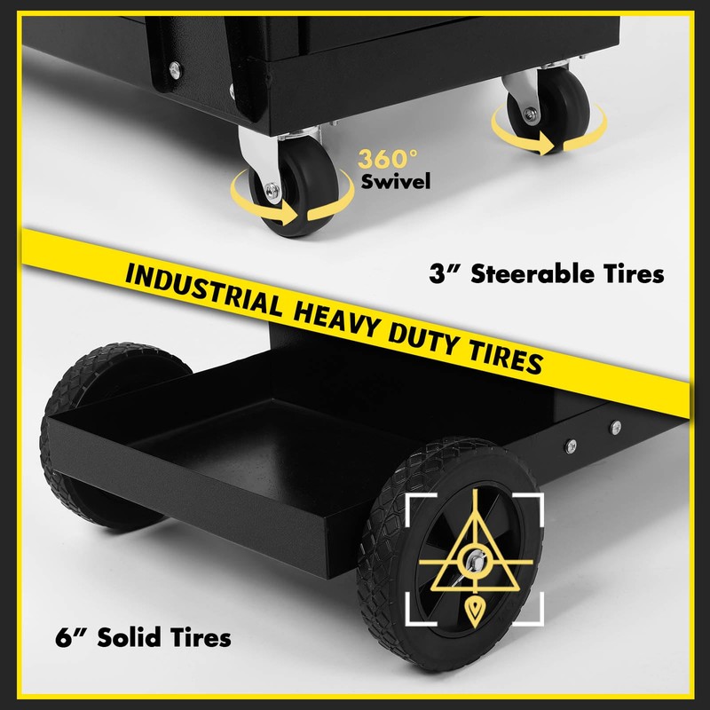 Heavy Duty Welding Cart for MIG Welder & Plasma Cutter，3