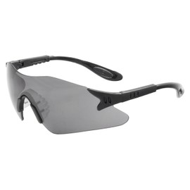 Galeton 11842 Helium One-Piece Anti-Fog Anti-Scratch Lens Safety Glasses with Rubber Temple Grips & Nose, Gray