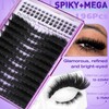 TNFVLONEINS Mink Lash Clusters with Bottom Lashes Spikes Eyelash Clusters