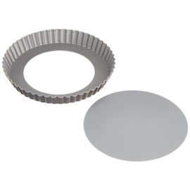 Suncraft PP-719 Tart Shaped Bottom Cutter, Round, Corrugated, 8.3 inches (21 cm), Fluorine Processed, Made in Japan, Confectionery Pastry Chef