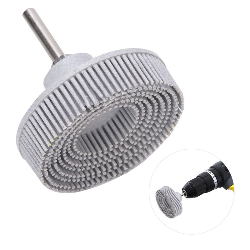 3 Inch Bristle Disc Emery Rubber Abrasive Brush Deburring Polishing