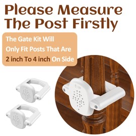 Baby Gate Banister Adapter：2Pcs Baby Stair Gate Kit Stair Post Fitting Kit Babys Gates for Stairs, Safety Stair Adapter Fit for Stair Gate Against Stairs Posts (Not Include The Gate)